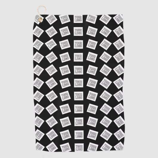 Uniek Logo- of Afbeeldingen patroon | Zwart (bewer Golfhanddoek (Voorkant)