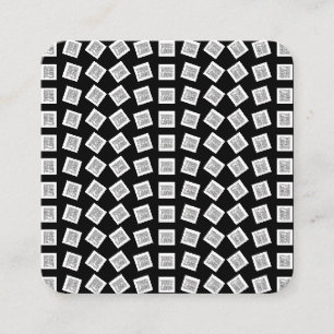 Uniek Logo- of Afbeeldingen patroon   Zwart (bewer Informatiekaartje