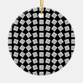 Uniek Logo- of Afbeeldingen patroon | Zwart (bewer Keramisch Ornament (Voorkant)