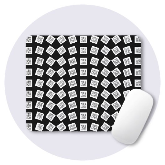 Uniek Logo- of Afbeeldingen patroon | Zwart (bewer Muismat