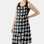 Uniek Logo- of Afbeeldingen patroon | Zwart (bewer Schort (Insitu)