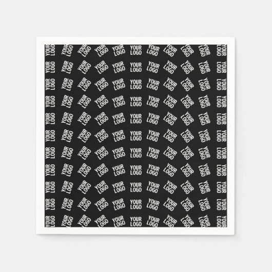 Uniek Logo- of Afbeeldingen patroon | Zwart (bewer Servet (Voorkant)