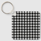 Uniek Logo- of Afbeeldingen patroon | Zwart (bewer Sleutelhanger (Voorkant)