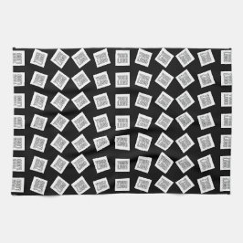 Uniek Logo- of Afbeeldingen patroon | Zwart (bewer Theedoek