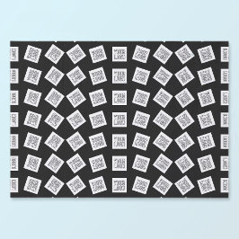 Uniek Logo- of Afbeeldingen patroon | Zwart (bewer Tissuepapier