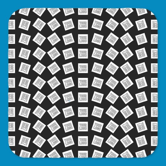 Uniek Logo- of Afbeeldingen patroon | Zwart (bewer Vierkante Sticker