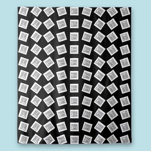 Uniek Logo- of Afbeeldingen patroon | Zwart (bewer Wandkleed