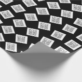 Uniek logo of afbeeldingspatroon | Zwart (bewerkba Cadeaupapier (Hoek)