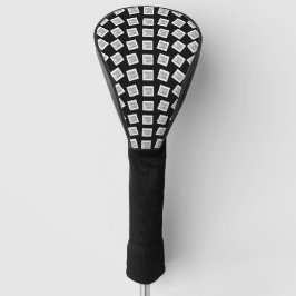 Uniek logo of afbeeldingspatroon | Zwart (bewerkba Golfheadcover