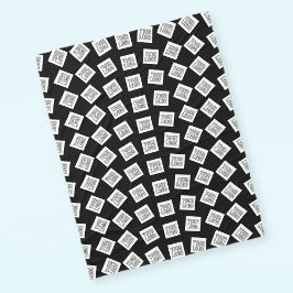Uniek logo of beeldpatroon | Zwart (bewerkbaar) Fleece Deken