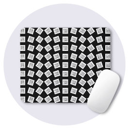 Uniek logo of beeldpatroon | Zwart (bewerkbaar) Muismat