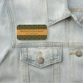 Uniek luxe barok patroon stijlvol professioneel naamplaatje (In situ)