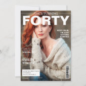 Uniek Magazine 40ste verjaardag Custom Photo Kaart (Voorkant)
