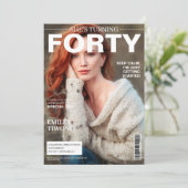 Uniek Magazine 40ste verjaardag Custom Photo Kaart (Staand voorkant)