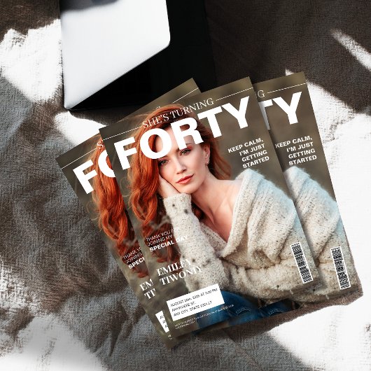 Uniek Magazine 40ste verjaardag Custom Photo Kaart