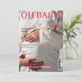 Uniek magazine cover foto Baby shower Kaart (Staand voorkant)