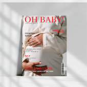 Uniek magazine cover foto Baby shower Kaart