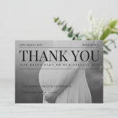 Uniek Magazine Foto Baby shower Bedankkaart (Staand voorkant)