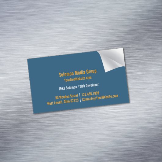 uniek magnetisch visitekaartje (Voorbeeld)