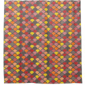 Uniek Mauve Yellow Taupe Scaling Pattern Douchegordijn (Voorkant)