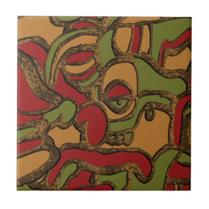 Uniek Mayan Hieroglyphs-ontwerp Tegeltje