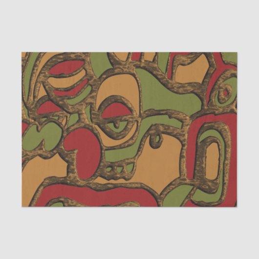 Uniek Mayan Hieroglyphs-ontwerp Tissuepapier (Voorkant)