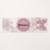 Uniek megameditatiepatroon Mandala Monogram Yogamat (Voorkant (horizontaal))