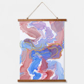 Uniek met hout bekleed wandtapijt hangend wandkleed (Voorkant)