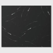 Uniek minimalistisch zwart wit krijtstreepmarmer cadeaupapier (Vlak)