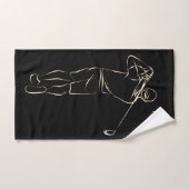 Uniek Modern Cool Mannen Design Zwart Monogram toe Handdoek (Handdoek)