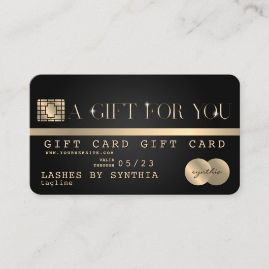 Uniek Modern Credit Kaart Gift Kaart Certificaat (Voorkant)