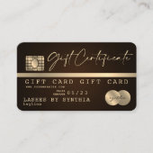 Uniek Modern Credit Kaart Gift Kaart Certificaat (Voorkant)