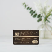 Uniek Modern Credit Kaart Gift Kaart Certificaat (Staand voorkant)
