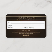 Uniek Modern Credit Kaart Gift Kaart Certificaat (Achterkant)