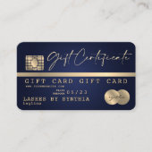 Uniek Modern Credit Kaart Gift Kaart Certificaat (Voorkant)