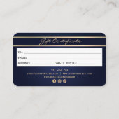 Uniek Modern Credit Kaart Gift Kaart Certificaat (Achterkant)