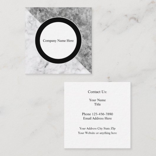 Uniek modern design vierkante visitekaartje (Voorkant / Achterkant)