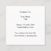 Uniek modern design vierkante visitekaartje (Achterkant)