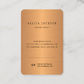 Uniek modern elegant goud, monogrammen visitekaartje (Achterkant)