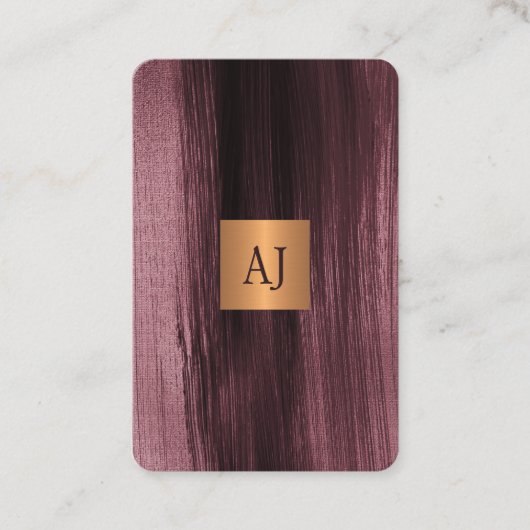 Uniek modern elegant goud, monogrammen visitekaartje (Voorkant)