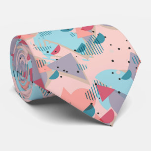 Uniek modern geometrisch retro mozaïek kunstpatroo stropdas