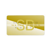Uniek modern goud retour adres etiket (Voorkant)