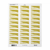 Uniek modern goud retour adres etiket (Full Sheet)