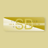 Uniek modern goud retour adres etiket
