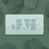 Uniek Modern Grijs Groen Retouradres Etiket