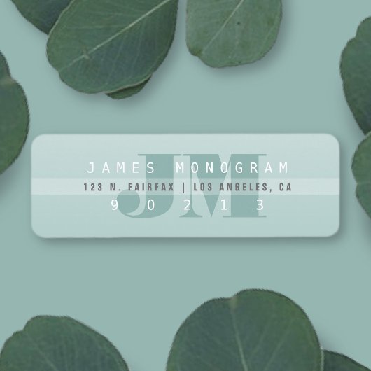 Uniek Modern Grijs Groen Retouradres Etiket