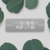 Uniek Modern Grijs Monogram Retouradres Etiket