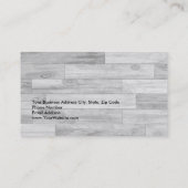 Uniek modern grijs parketontwerp visitekaartje (Achterkant)