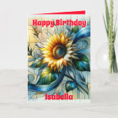 Uniek modern groot elegant zonnebloem Collectie Kaart (Voorkant)
