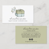 Uniek modern, handgemaakt Visitekaartje voor soepe (Voorkant / Achterkant)